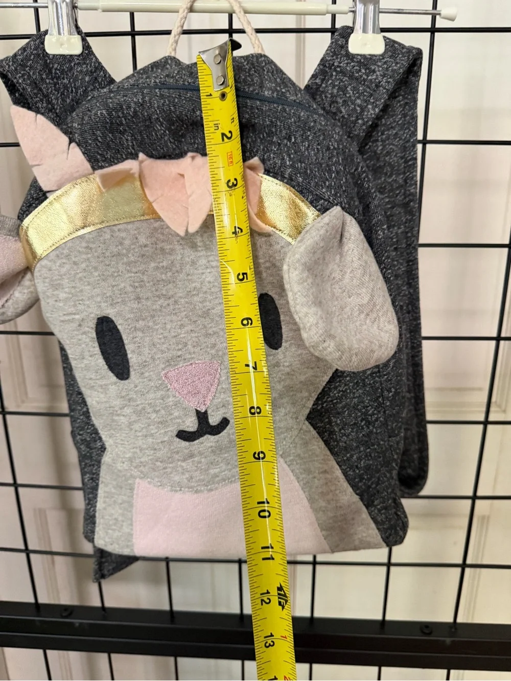 Kids Cute Miuse Character Backpack in Gray and Pink NWOT by Oh Baby!